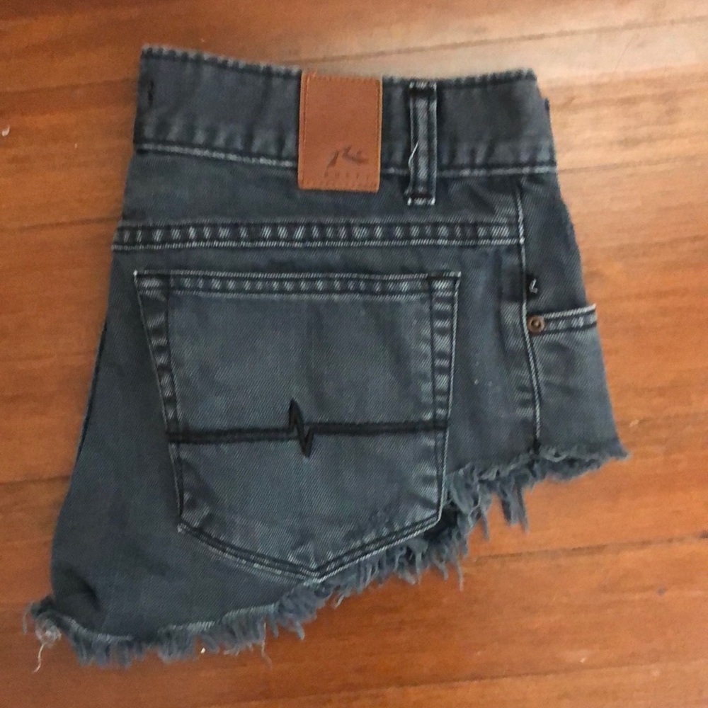 rusty dark denim shorts